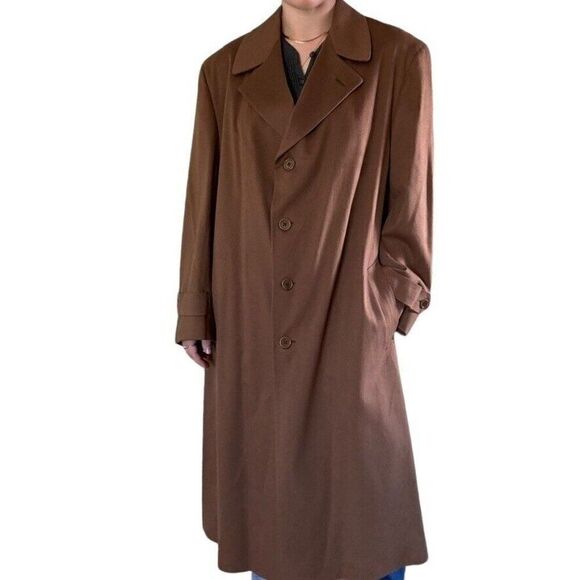 NWT Loro Piana Storm System Rain & Wind Protection Brown Cashmere Trench Coat 46 - Picture 3 of 16